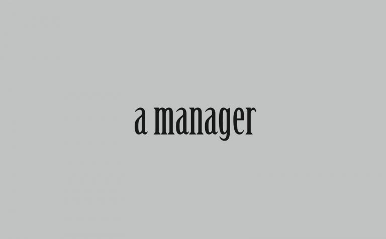 a manager